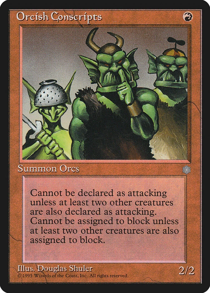 Magic the Gathering (mtg): ICE: Orcish Conscripts  (x 4) - Image 1 of 1