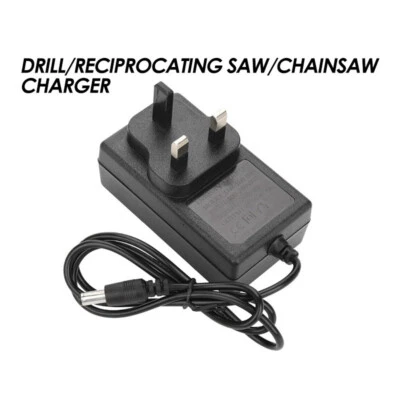 Cargador de motosierra enchufe del Reino Unido para taladro inalámbrico batería de litio motosierra universal