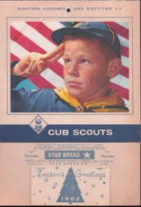 1962 Boy Scouts of America Calendar Freckle Faced Boy Star Bread Co Denver CO - Picture 1 of 4