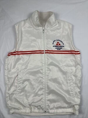 Vintage 1984 Juegos Olímpicos de Sarajevo Equipo de esquí de fondo Fritz Fischer Chaleco Raro Encontrar Mediano Foto 1 de 4