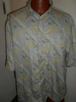Pure Playaz Jeans Men's 2XL Short Sleeve Multicolor Button Down.  - Image 1 of 3