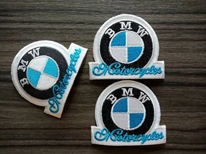 3pcs BMW MOTORCYCLES Size 3.5x2.8 Inch Patches Embrodered Iron or Sewn on  - Picture 1 of 3