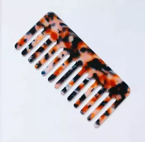 Marble comb hair comb pick tortoise shell beard comb pretty tiled colourful comb - Picture 1 of 1