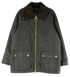 NEW BARBOUR Allerston Waxed Coat in Olive SZ 14 #WAX195 - Picture 1 of 10