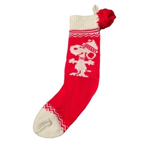 Hallmark 1958 Peanuts Snoopy Knit Christmas Stocking Red & White - Picture 1 of 4