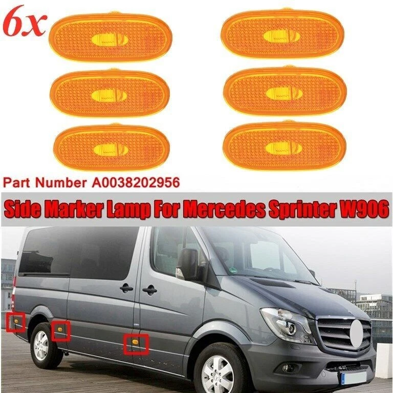 6pcs FOR MERCEDES SPRINTER W906 06-18 SIDE MARKER LIGHT LAMP L OR R BULB SOCKET - Image 1 of 4