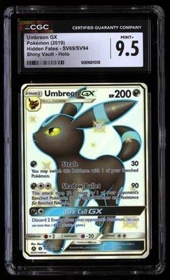 CGC 9.5 Umbreon GX SV69/SV94 Pokémon Hidden Fates 2019 English - Image 1 of 3