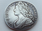 A741 - George II Silver Roses and Plumes Crown. 1732 SEXTO, young bust.