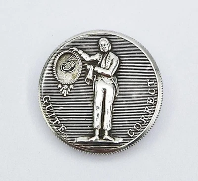 MARCADOR DE TARJETAS PUENTE FRANCÉS SIGLO XIX PLATA MACIZA / CAJA DE PASTILLAS c1880 Foto 1 de 4