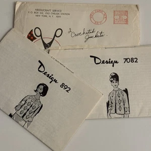 2 Stück Vintage Handarbeitsservice, Misses gehäkelte Jacke Muster 892, 7082 - Bild 1 von 1