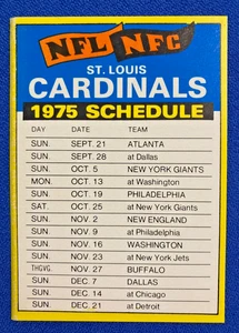 1975 Topps Football ST. LOUIS CARDINALS - Team Checklist - Rare hand cut - Picture 1 of 2