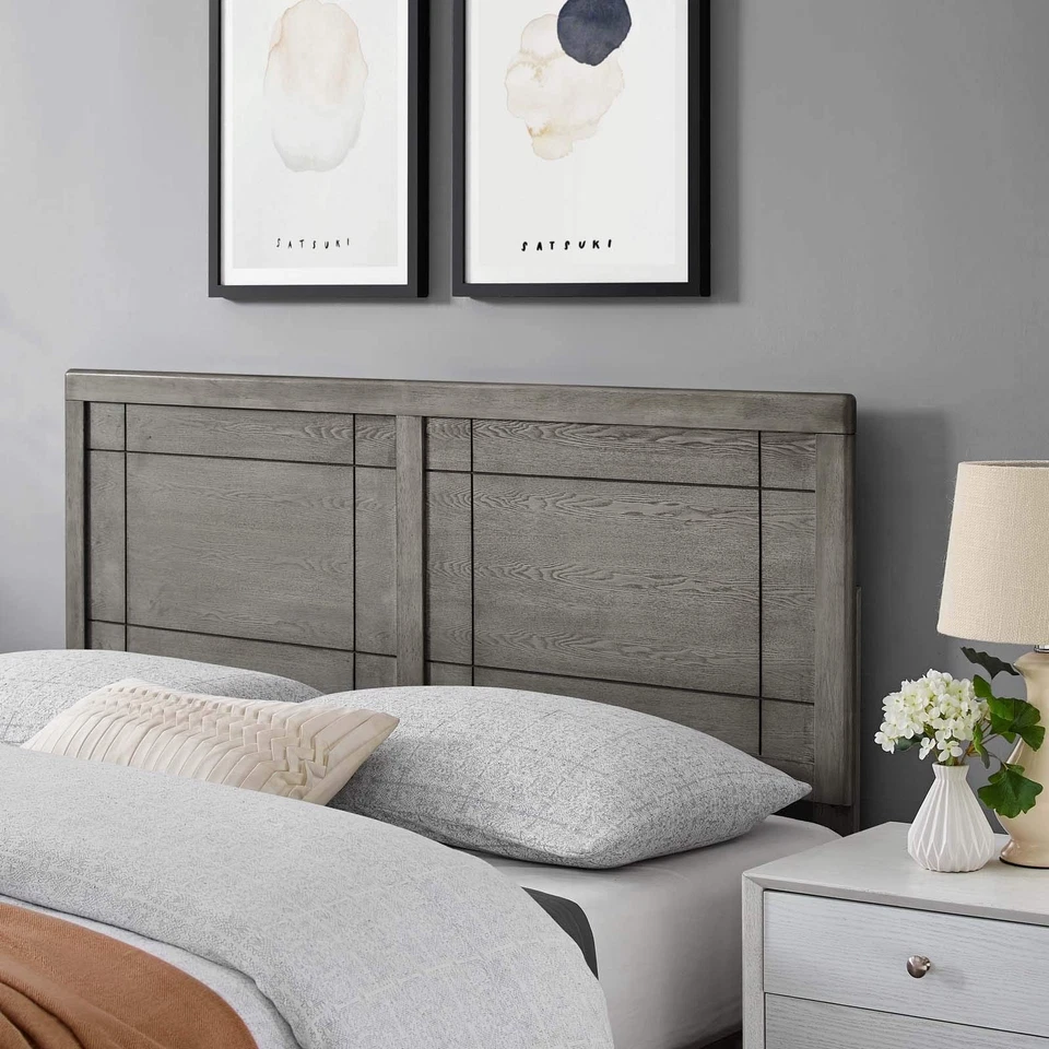Modway MOD-6220-GRY Archie Twin Wood Headboard Gray