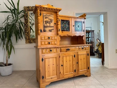 Zirbenholz Kredenz Butzenglas Küchenschrank G2174 - Bild 1 von 4