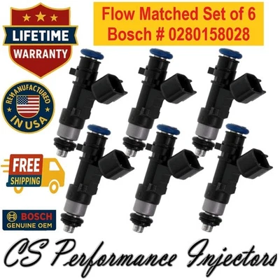 Inyectores de combustible Bosch OEM para Chrysler Sebring 2007-2010 3,5 V6 garantía de por vida Foto 1 de 4