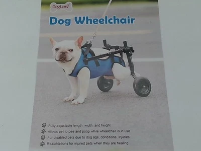 GENERIC Adjustable Small Dog Wheelchair, Blue Mobility Aid For Disabled Pets