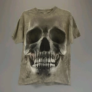 MEN’S UNIQUE T-SHIRT/SKULL FACE BY THE MOUNTAIN SIZE M - Picture 1 of 14
