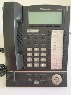 Teléfono híbrido digital con pantalla retroiluminada Panasonic KX-T7636 BLANCO *Nueva caja original* Foto 1 de 4