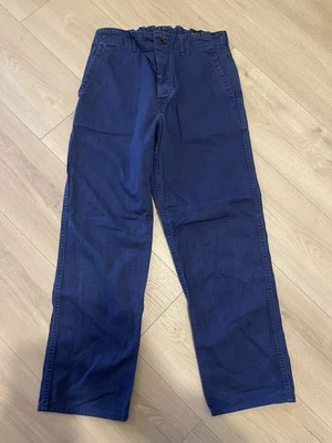 Orslow Japan French Work Pant Size 2 S M Blue Herringbone Mens US Seller - Image 1 of 4
