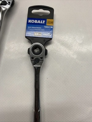 KOBALT 3/8 Inch Drive PRO 90 Quick Release Ratchet No. 2884728 - Image 1 of 4