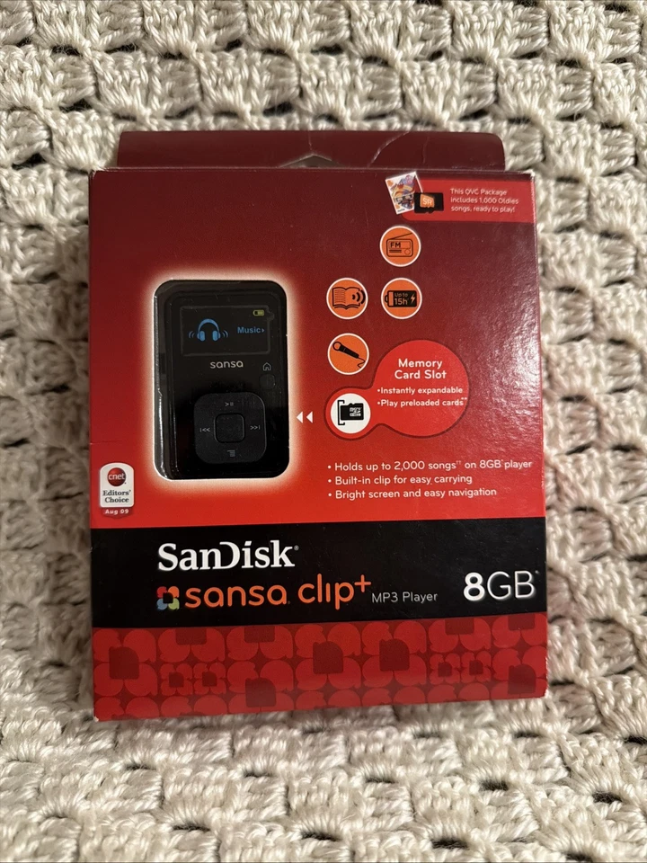 SanDisk Sansa Clip+ Plus Reproductor MP3 WMA Grabadora de Voz Radio FM 8 GB Nuevo Foto 1 de 4
