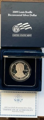 2009 P Abraham Lincoln Proof Commemorative 90% Silver Dollars Box and COA # 1 - Image 1 of 3