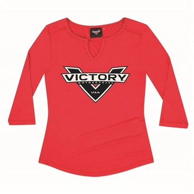 Camisa Victory Motorcycle nueva OEM para mujer con insignia roja manga 3 QTR, XL, 286798509 Foto 1 de 4
