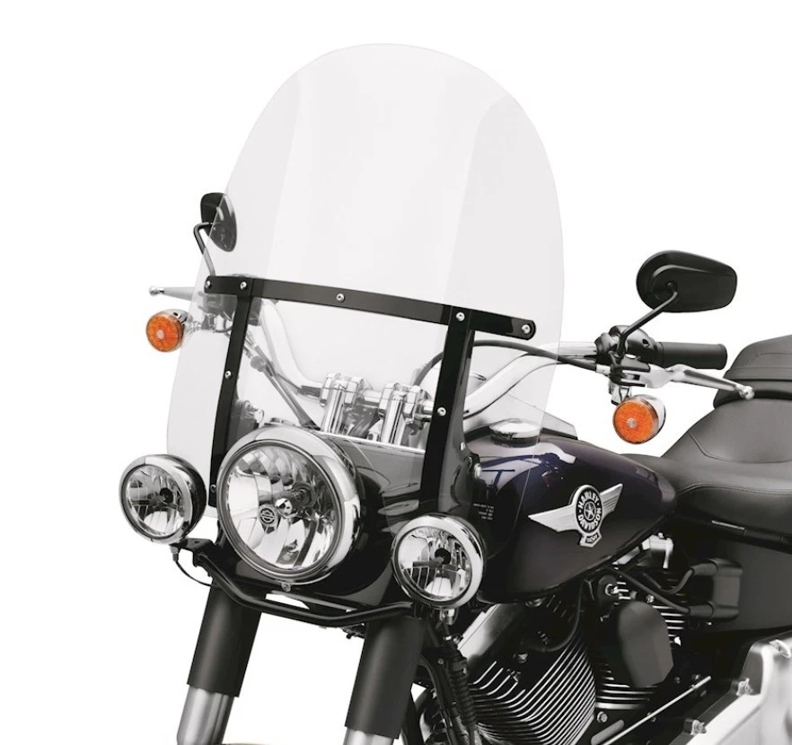 OEM Harley 57400110 Transparente 21" Negro King Parabrisas Parabrisas 00-17 FL Softail Foto 1 de 4