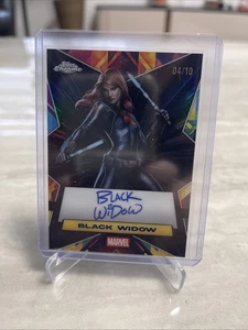 Black Widow 2025 Topps cromo #fa-bw facsímil negro 04/10 - Imagen 1 de 6
