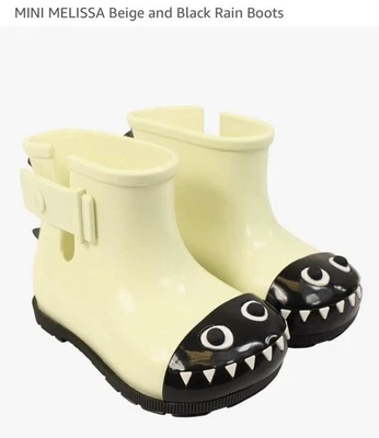 Mini Melissa Rain Monster Botas Niña Zapatos Talla 5 NUEVO Foto 1 de 4