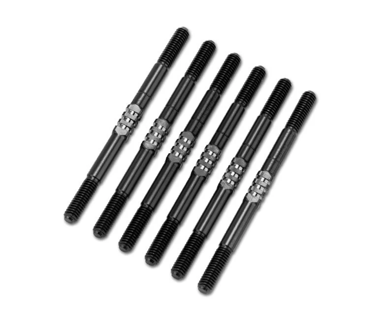 Jconcepts XRAY XB2 2024 3.5mm Fin Titanium Turnbuckle Set 6 Stealth Black 27232 - Image 1 of 1