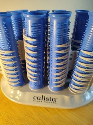 Calista Ion Hot Rollers 12 Rollers x 5” Long With 12  Carry Bag Blue - Image 1 of 4