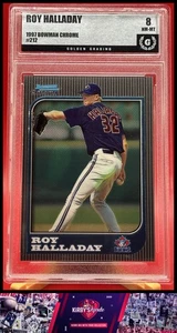 1997 Bowman Chrome #212 Roy Halladay Graded 8 RC - Picture 1 of 2