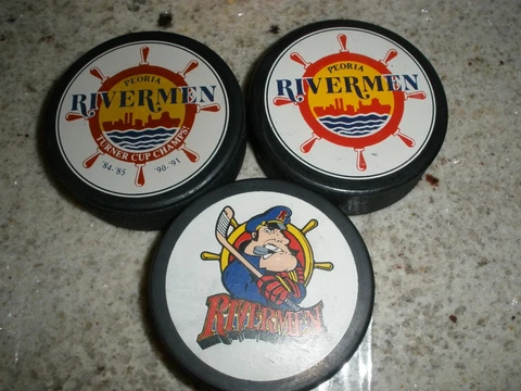 IHL International Hockey Puck PEORIA RIVERMEN (you choose) Cover