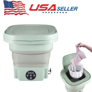 Portable Washing Machine Mini Washer Foldable Washer Small Spin Dryer Travel 8L~ - Picture 1 of 18