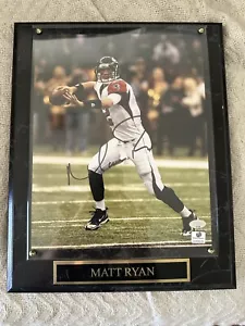 Autographed 8x10 Matt Ryan Photo On A Plaque With COA - Picture 1 of 8