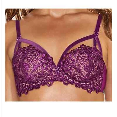 Dita Von Teese Cage Inspired Dahlia Balconette Bra Purple 30D - Image 1 of 4