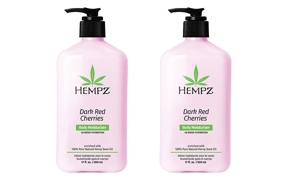 Hempz Dark Red Cherries Lotion Ultra Hydrating Moisturizer 17 oz.