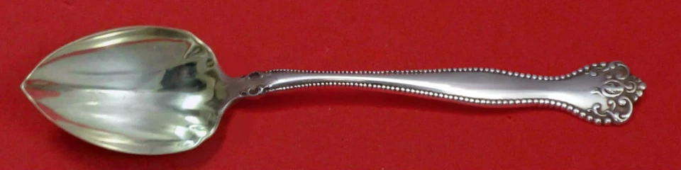 Cuchara de pomelo de plata esterlina estriada hecha a medida de 5 3/4" Raleigh by Alvin Foto 1 de 1