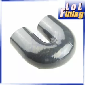 ENVÍO A EE. UU. 3.5" 89mm 180 Grados Silicona Manguera Turbo Intercooler Acoplador Tubo Negro - Imagen 1 de 6