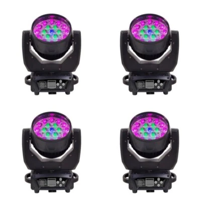4pc/lot 19*15w 4in1 LED Moving Head Light DJ stage beam zoom aura wash light - Image 1 of 4