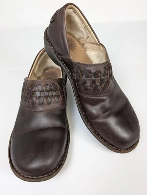 Zapatos planos informales de cuero sin cordones UGG Anila 1005427 marrón para mujer EE. UU. 8 Foto 1 de 4