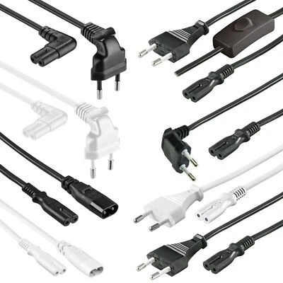 CHILITEC, WENTRONIC Netzkabel Eurostecker - Doppelnutstecker / Geräte-Anschluss-Kabel 230V 230 Volt