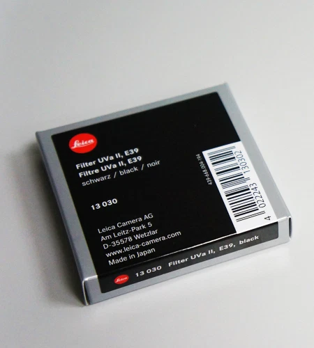 Brand New Leica E39 39mm UV UVa II Protection Filter Black Protector 13030 - Image 1 of 1