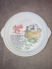 GRANDE Vintage Rayware in ceramica Apple Pie Dish ricetta Retrò