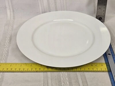 Crate & Barrel Dinner Plate 10 5/8" China All White Contemporary - Image 1 of 4