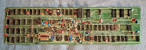 Vintage 1980 Electronic Board 17" x 5"-50 Integrated Circuits & Other Components - Imagen 1 de 4