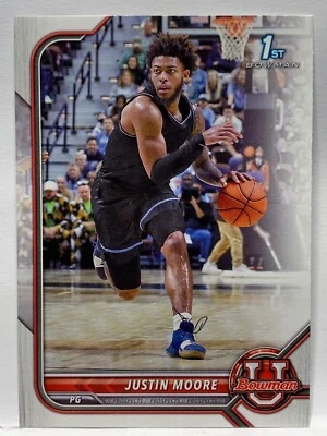 JUSTIN MOORE - 2021-22 Bowman U Basketball #56 1st Bowman - VILLLANOVA - Image 1 of 2
