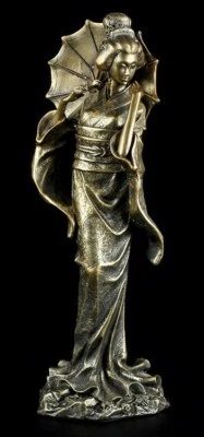Geisha Figur - Koyuki mit Schirm - Statue Deko asiatisch - Bild 1 von 4