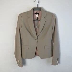 NWT Elie Tahari Paige Single Button Beige Blazer Jacket Sz 2 - Picture 1 of 12