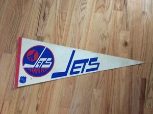 WINNIPEG JETS VINTAGE RARE NHL PENNANT ~ 30" X 12" NICE PENNANT/BANNER - Picture 1 of 5